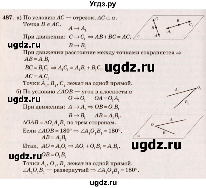ГДЗ (Решебник №4) по геометрии 10 класс Атанасян Л.С. / задание / 487