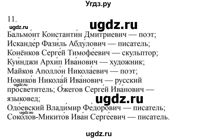 Решебник к учебнику 2023 ГДЗ (Решебник к учебнику 2023) по русскому языку 6 класс М.Т. Баранов / упражнение / 11