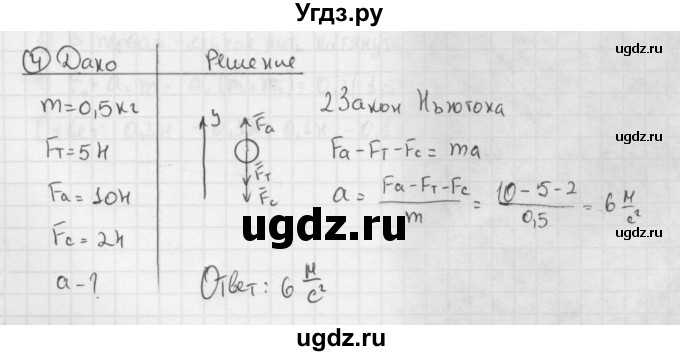 ГДЗ (Решебник №1 к учебнику 2014) по физике 9 класс Перышкин А.В. / § 11 / упражнение 11 / 4