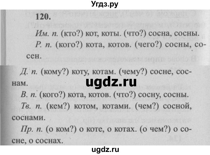 ГДЗ (Решебник №2) по русскому языку 4 класс Р.Н. Бунеев / упражнение / 120