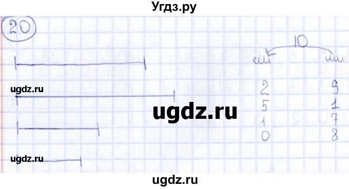 ГДЗ (Решебник) по математике 2 класс (рабочая тетрадь) Александрова Э.И. / тетрадь №1 / упражнение / 20