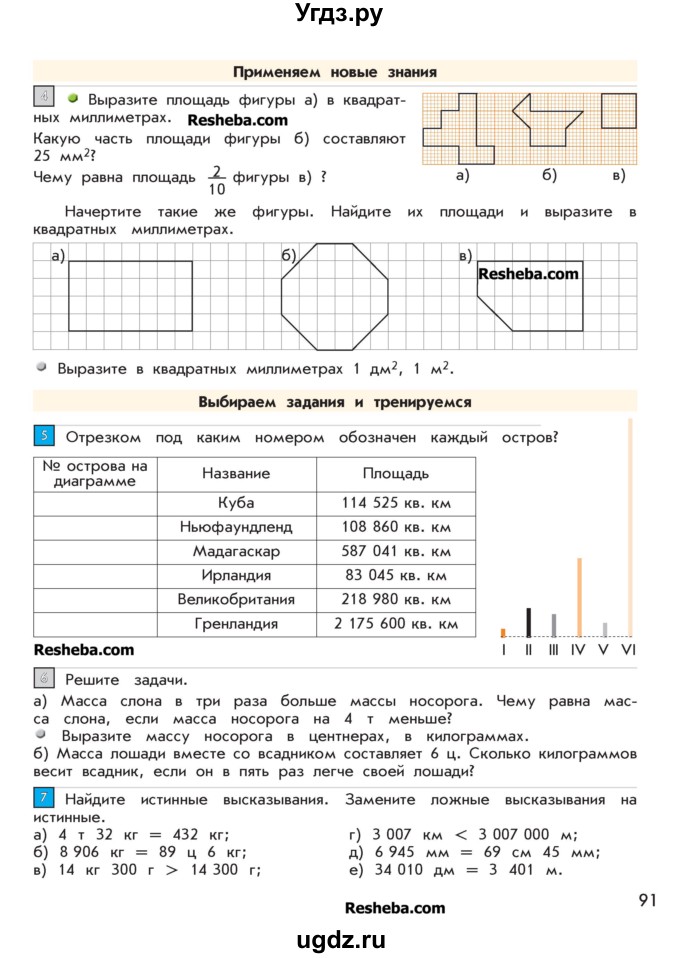 ГДЗ (Учебник 2016) по математике 4 класс Т.Е. Демидова / часть 1. страница / 91
