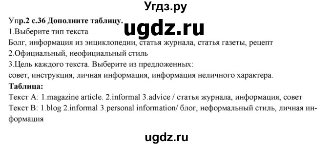 ГДЗ (Решебник) по английскому языку 10 класс (рабочая тетрадь forward) Вербицкая М.В. / unit 5 / reading / 2