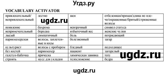 ГДЗ (Решебник) по английскому языку 10 класс (рабочая тетрадь forward) Вербицкая М.В. / unit 5 / vocabulary activator / 1