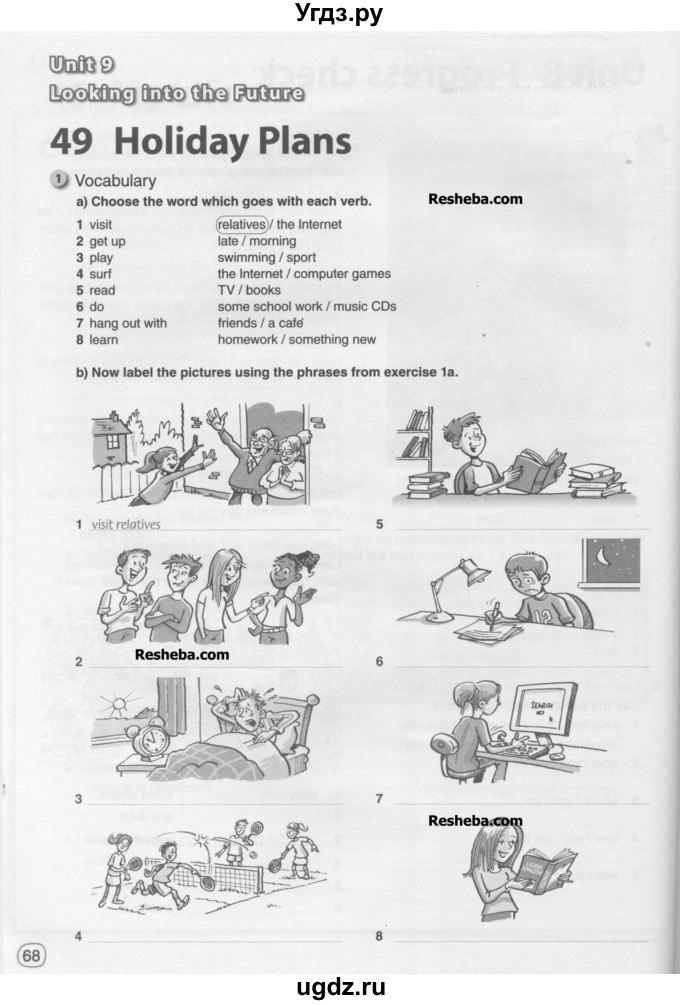 ГДЗ (Учебник) по английскому языку 5 класс (рабочая тетрадь) Ю.А. Комарова / страница номер / 68