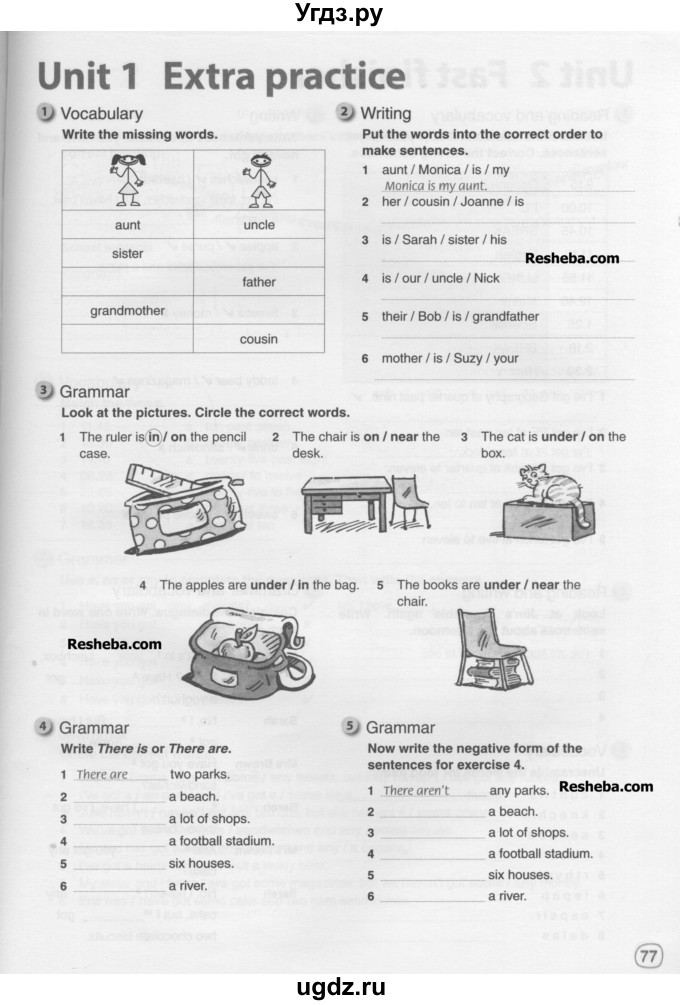 ГДЗ (Учебник) по английскому языку 5 класс (рабочая тетрадь) Ю.А. Комарова / страница номер / 77