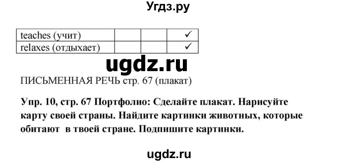 ГДЗ (Решебник к учебнику 2015) по английскому языку 5 класс (Spotlight, student's book) Ю.Е. Ваулина / страница / 67(продолжение 3)