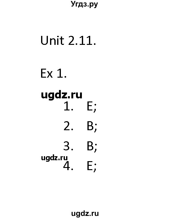 ГДЗ (Решебник) по английскому языку 11 класс (Starlight) Баранова К.М. / module 2 / unit 2.11 / 1