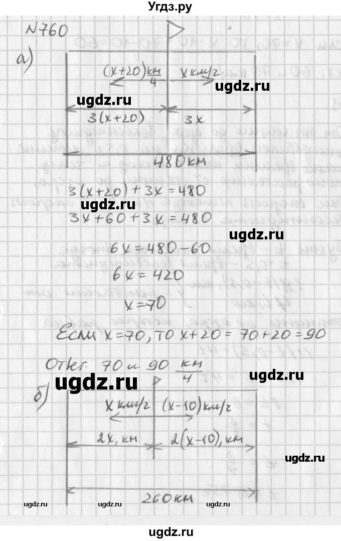 ГДЗ (Решебник к учебнику 2016) по алгебре 7 класс Г.В. Дорофеев / упражнение / 760