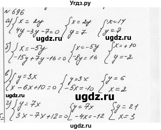 ГДЗ (Решебник к учебнику 2015) по алгебре 7 класс С.М. Никольский / номер / 696