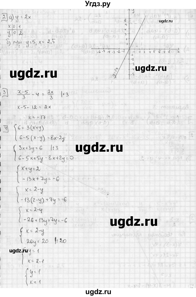 ГДЗ (решебник №2) по алгебре 7 класс (дидактические материалы) Л.И. Звавич / итоговая контрольная работа / ИК-3А / В2(продолжение 2)