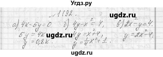 ГДЗ (Решебник к учебнику 2013) по алгебре 7 класс Ю.Н. Макарычев / упражнение / 1192