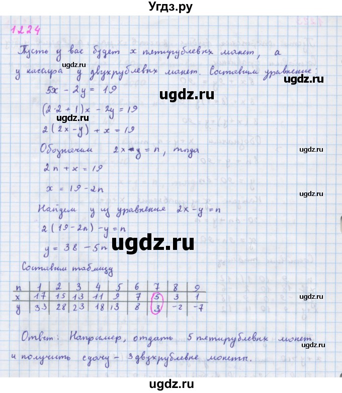 ГДЗ (Решебник к учебнику 2018) по алгебре 7 класс Ю.Н. Макарычев / упражнение / 1224
