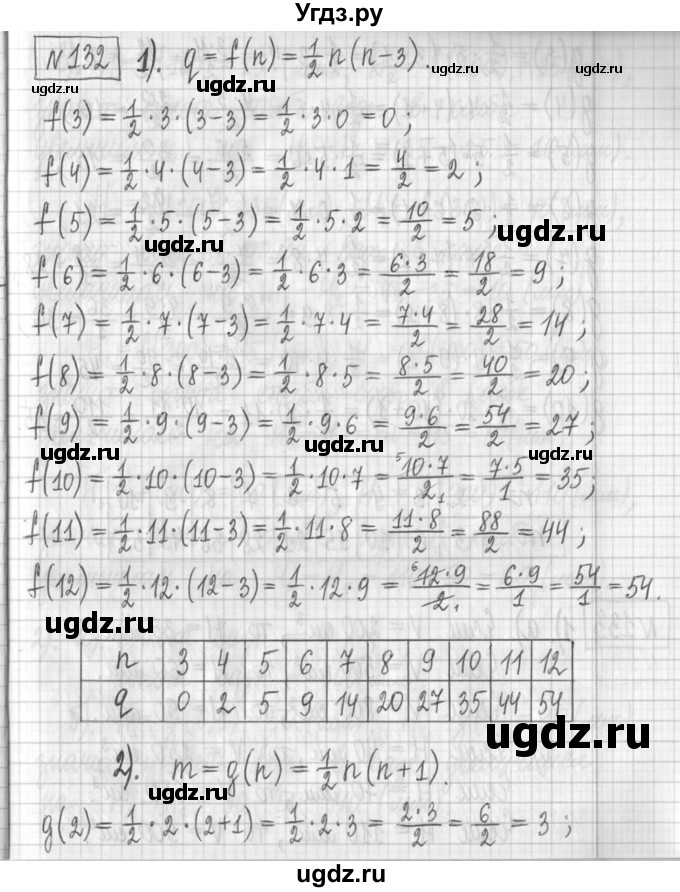 ГДЗ (Решебник) по алгебре 7 класс Г. К. Муравин / упражнение / 132