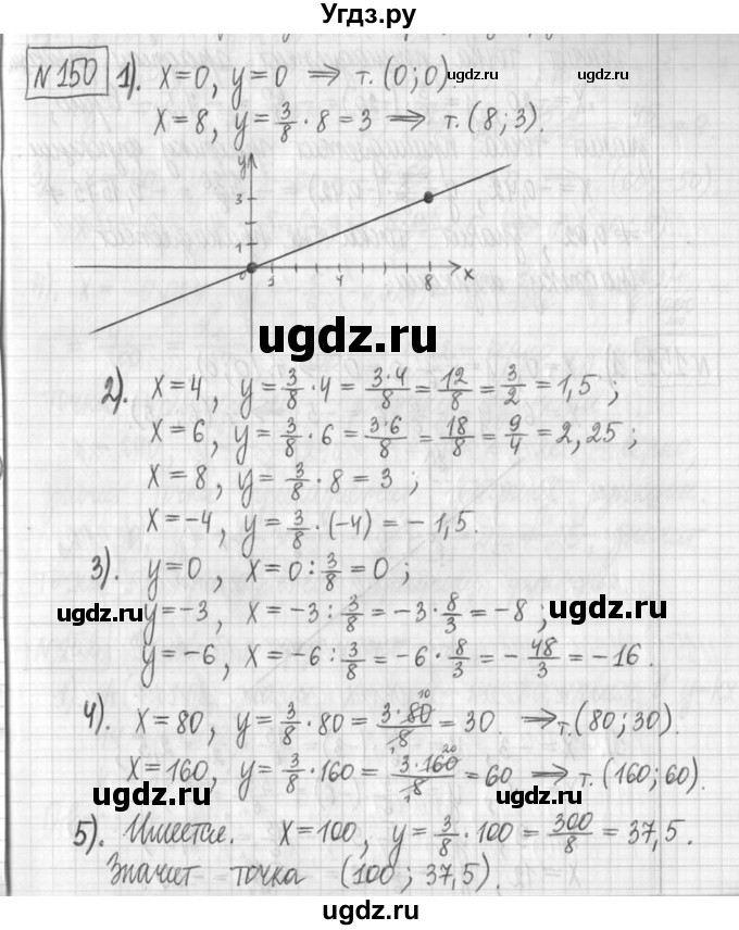 ГДЗ (Решебник) по алгебре 7 класс Г. К. Муравин / упражнение / 150