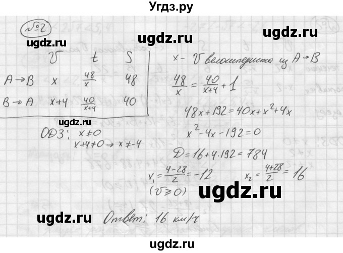 ГДЗ (решебник №2) по алгебре 8 класс (дидактические материалы) Жохов В.И. / контрольная работа / №6 / Вариант 3 / 2