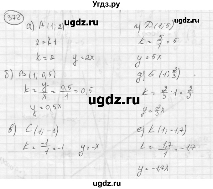 ГДЗ (Решебник к учебнику 2015) по алгебре 8 класс С.М. Никольский / номер / 372