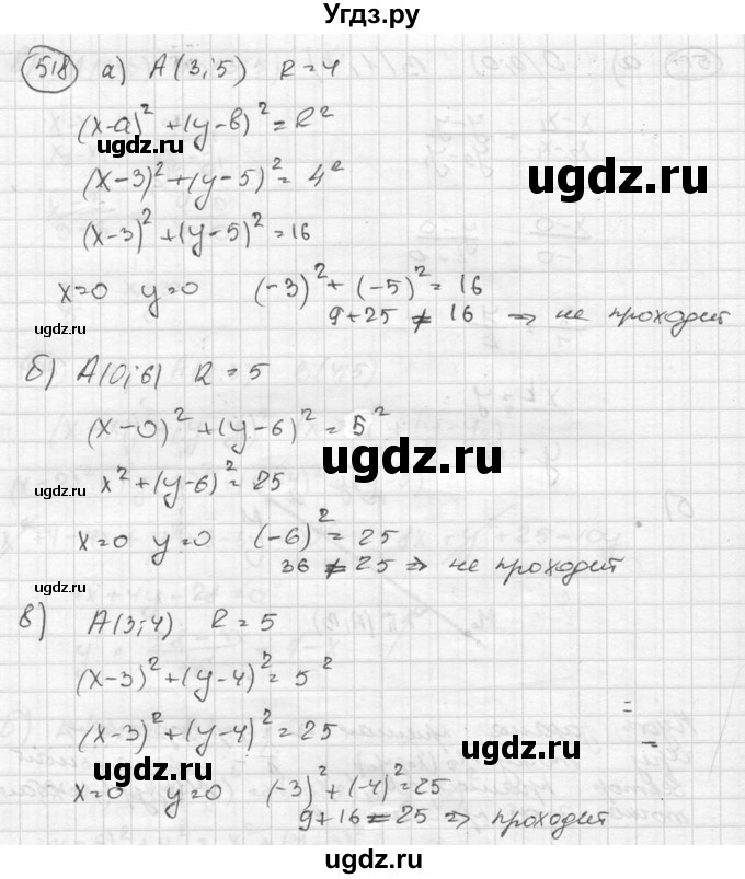 ГДЗ (Решебник к учебнику 2015) по алгебре 8 класс С.М. Никольский / номер / 518
