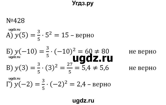 ГДЗ (Решебник к учебнику 2022) по алгебре 8 класс С.М. Никольский / номер / 428