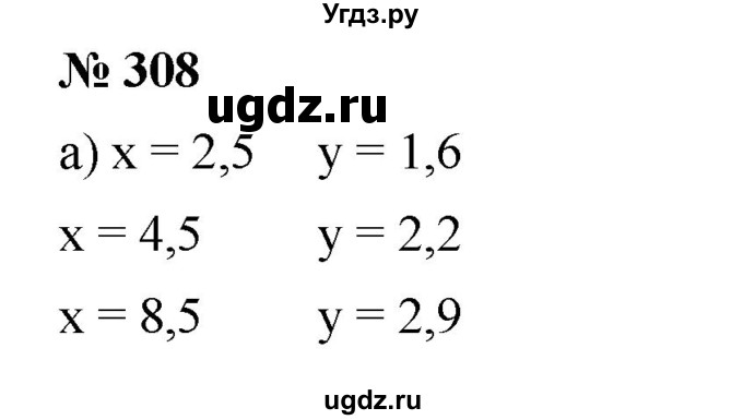 ГДЗ (Решебник к учебнику 2019) по алгебре 8 класс Г.В. Дорофеев / упражнение / 308