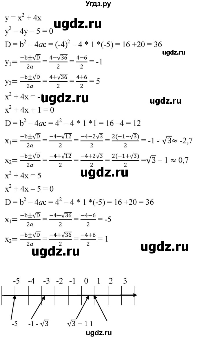 ГДЗ (Решебник к учебнику 2019) по алгебре 8 класс Г.В. Дорофеев / упражнение / 461(продолжение 2)