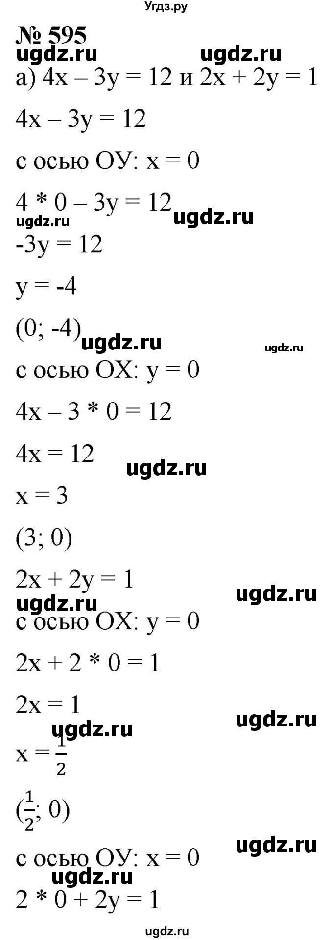 ГДЗ (Решебник к учебнику 2019) по алгебре 8 класс Г.В. Дорофеев / упражнение / 595