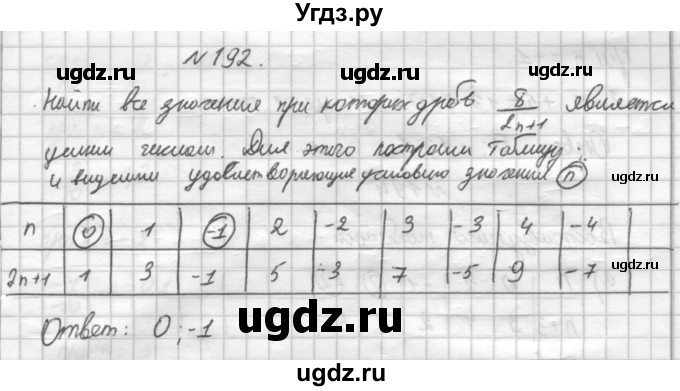 ГДЗ (Решебник к учебнику 2014) по алгебре 8 класс Г.В. Дорофеев / упражнение / 192