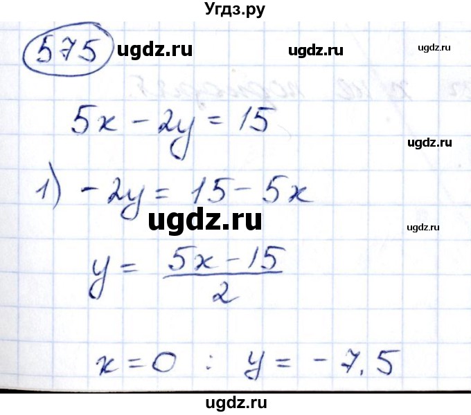 ГДЗ (Решебник к учебнику 2014) по алгебре 8 класс Г.В. Дорофеев / упражнение / 575
