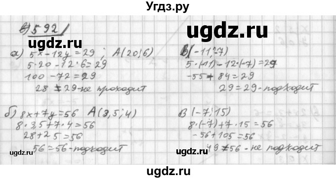 ГДЗ (Решебник к учебнику 2014) по алгебре 8 класс Г.В. Дорофеев / упражнение / 592