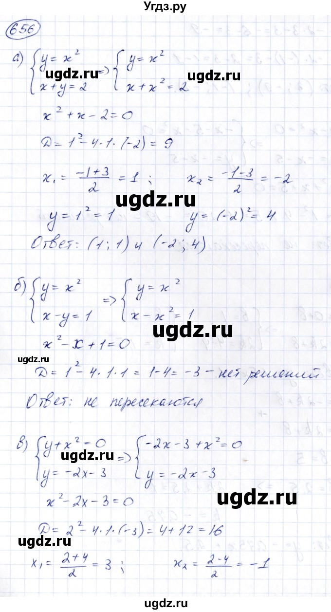 ГДЗ (Решебник к учебнику 2014) по алгебре 8 класс Г.В. Дорофеев / упражнение / 656