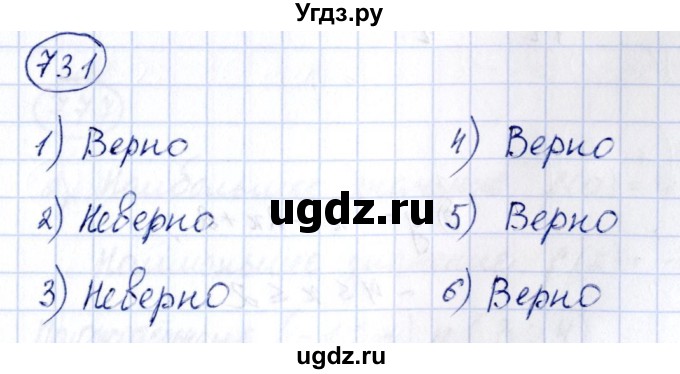 ГДЗ (Решебник к учебнику 2014) по алгебре 8 класс Г.В. Дорофеев / упражнение / 731
