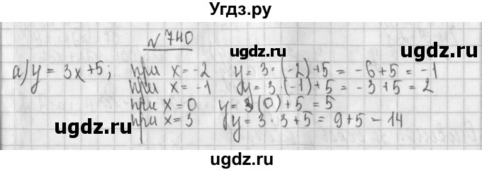 ГДЗ (Решебник к учебнику 2014) по алгебре 8 класс Г.В. Дорофеев / упражнение / 740