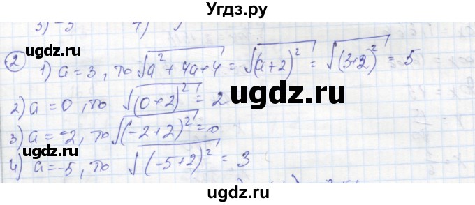 ГДЗ (Решебник к тетради 2016) по алгебре 8 класс (рабочая тетрадь) Колягин Ю. М. / §22 / 2