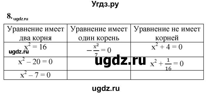 ГДЗ (Решебник к тетради 2023) по алгебре 8 класс (рабочая тетрадь) Колягин Ю. М. / §25 / 8