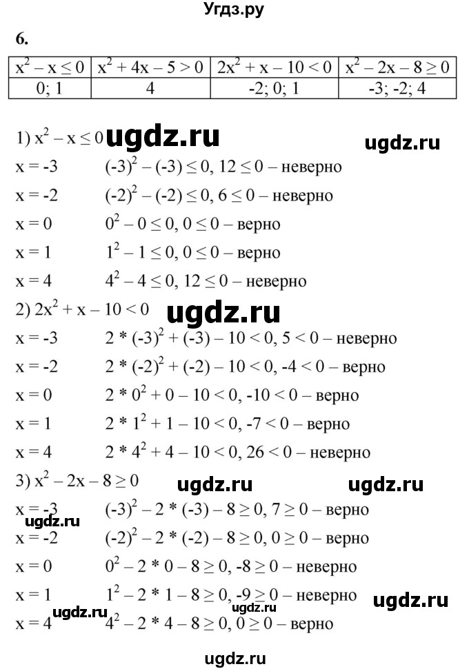 ГДЗ (Решебник к тетради 2023) по алгебре 8 класс (рабочая тетрадь) Колягин Ю. М. / §40 / 6