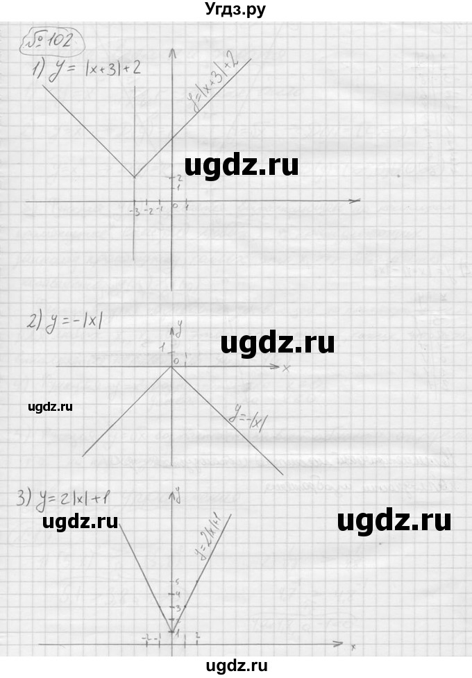 ГДЗ (решебник) по алгебре 9 класс Ю.М. Колягин / задание номер / 102