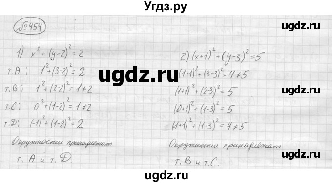 ГДЗ (решебник) по алгебре 9 класс Ю.М. Колягин / задание номер / 454