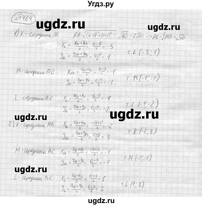ГДЗ (решебник) по алгебре 9 класс Ю.М. Колягин / задание номер / 464