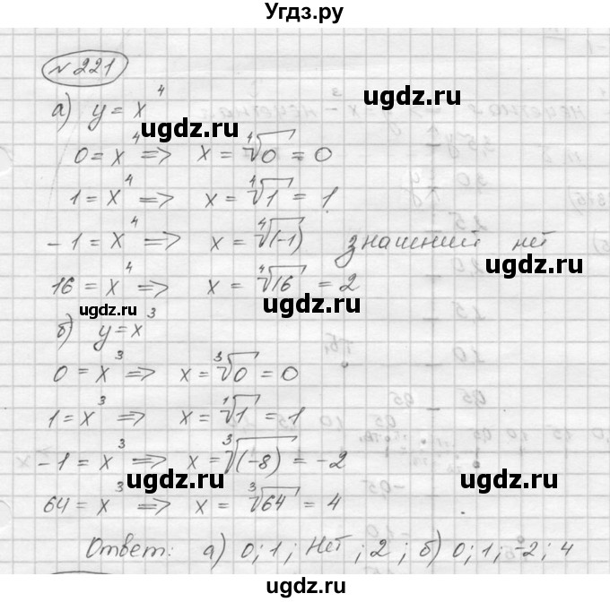 ГДЗ (Решебник к учебнику 2016) по алгебре 9 класс С.М. Никольский / номер / 221