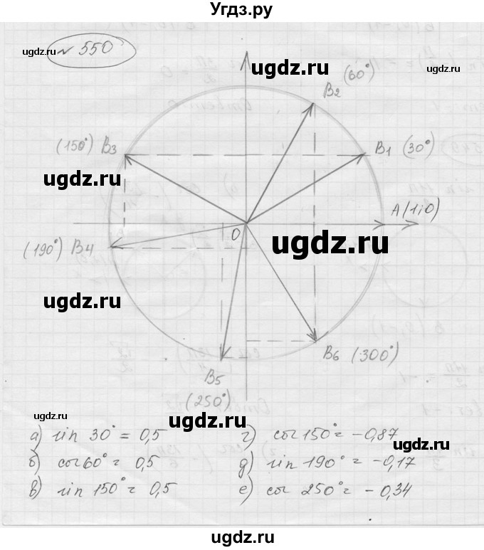 ГДЗ (Решебник к учебнику 2016) по алгебре 9 класс С.М. Никольский / номер / 550