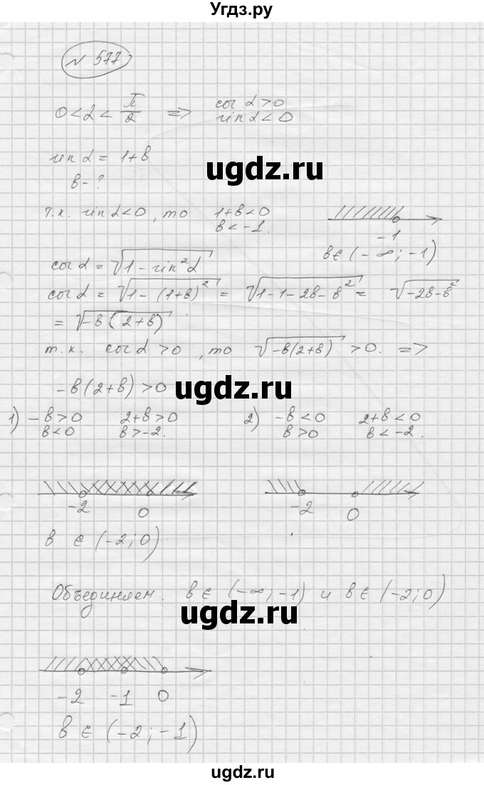 ГДЗ (Решебник к учебнику 2016) по алгебре 9 класс С.М. Никольский / номер / 577
