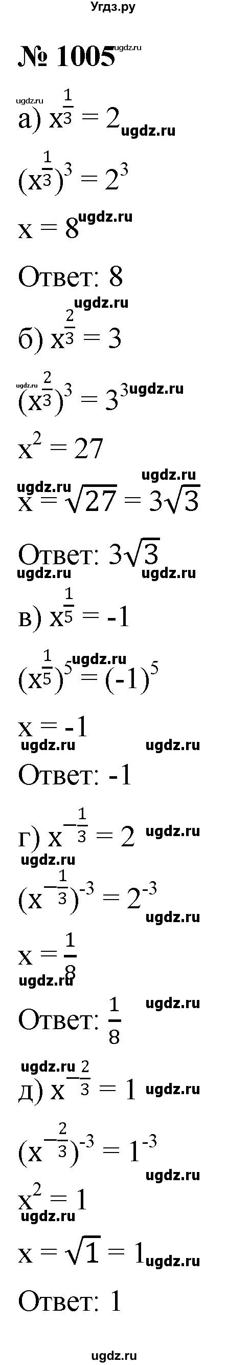 ГДЗ (Решебник к учебнику 2022) по алгебре 9 класс С.М. Никольский / номер / 1005