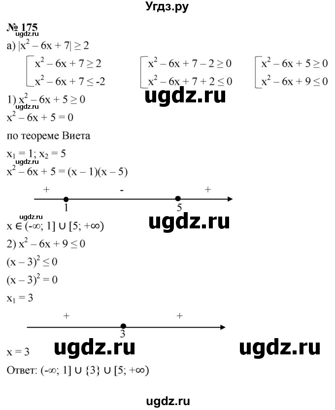 ГДЗ (Решебник к учебнику 2022) по алгебре 9 класс С.М. Никольский / номер / 175