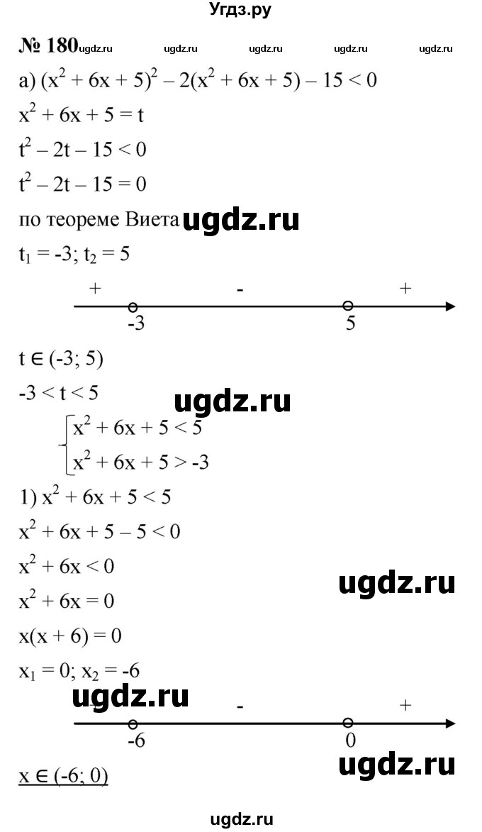 ГДЗ (Решебник к учебнику 2022) по алгебре 9 класс С.М. Никольский / номер / 180