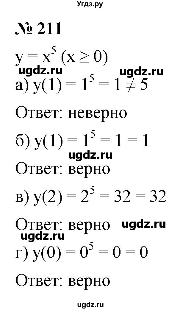 ГДЗ (Решебник к учебнику 2022) по алгебре 9 класс С.М. Никольский / номер / 211