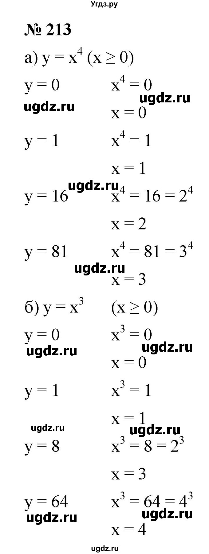 ГДЗ (Решебник к учебнику 2022) по алгебре 9 класс С.М. Никольский / номер / 213