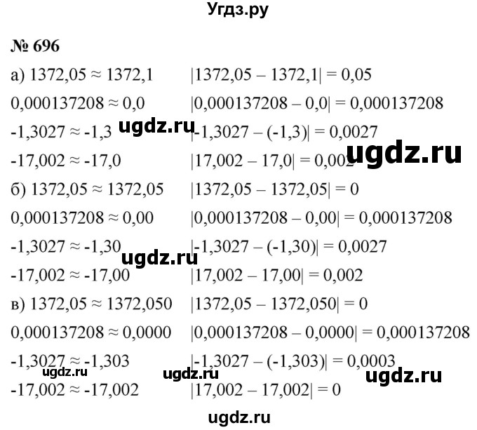 ГДЗ (Решебник к учебнику 2022) по алгебре 9 класс С.М. Никольский / номер / 696