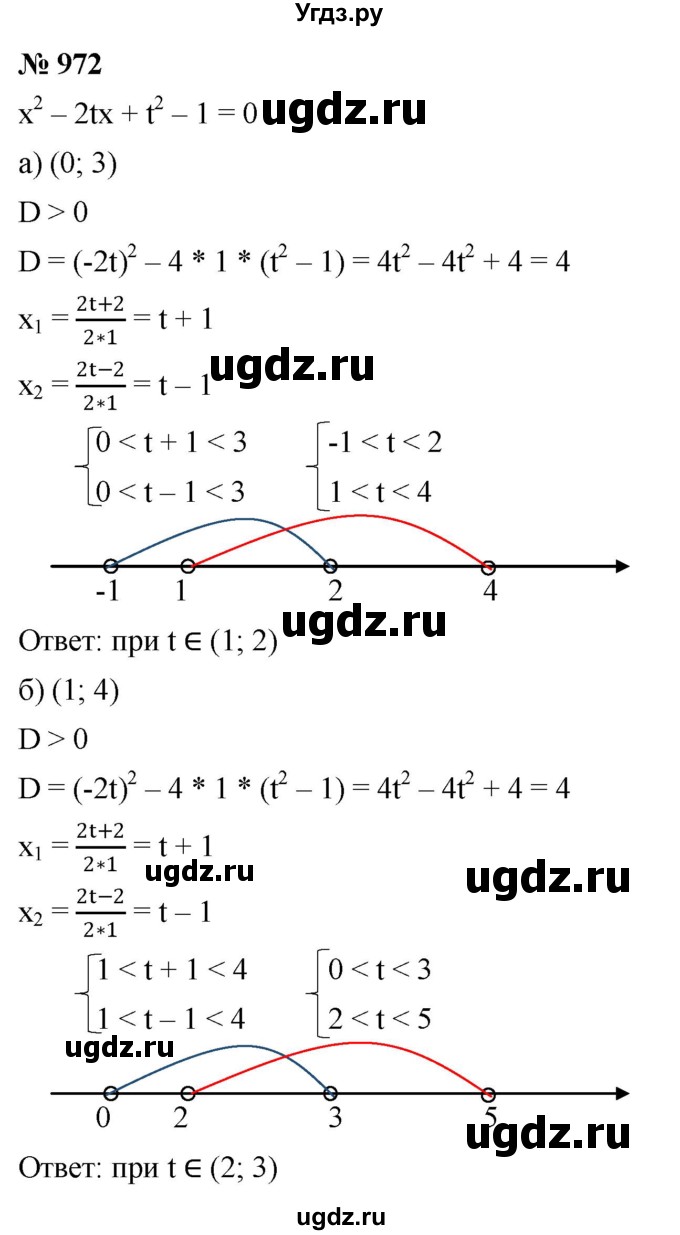ГДЗ (Решебник к учебнику 2022) по алгебре 9 класс С.М. Никольский / номер / 972