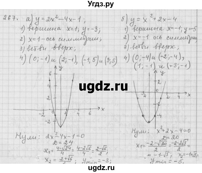 ГДЗ (Решебник к учебнику 2015) по алгебре 9 класс Г.В. Дорофеев / номер / 267