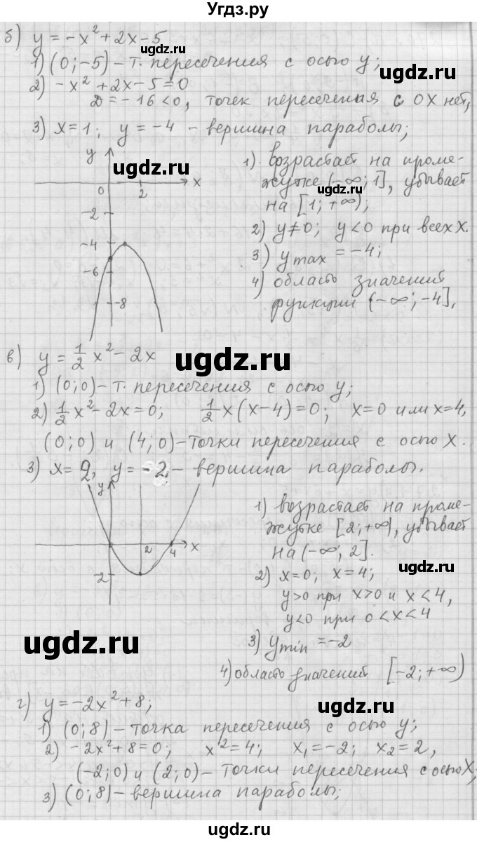 ГДЗ (Решебник к учебнику 2015) по алгебре 9 класс Г.В. Дорофеев / номер / 271(продолжение 2)